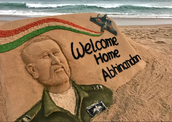 Sand art by Sudarsan Pattnaik